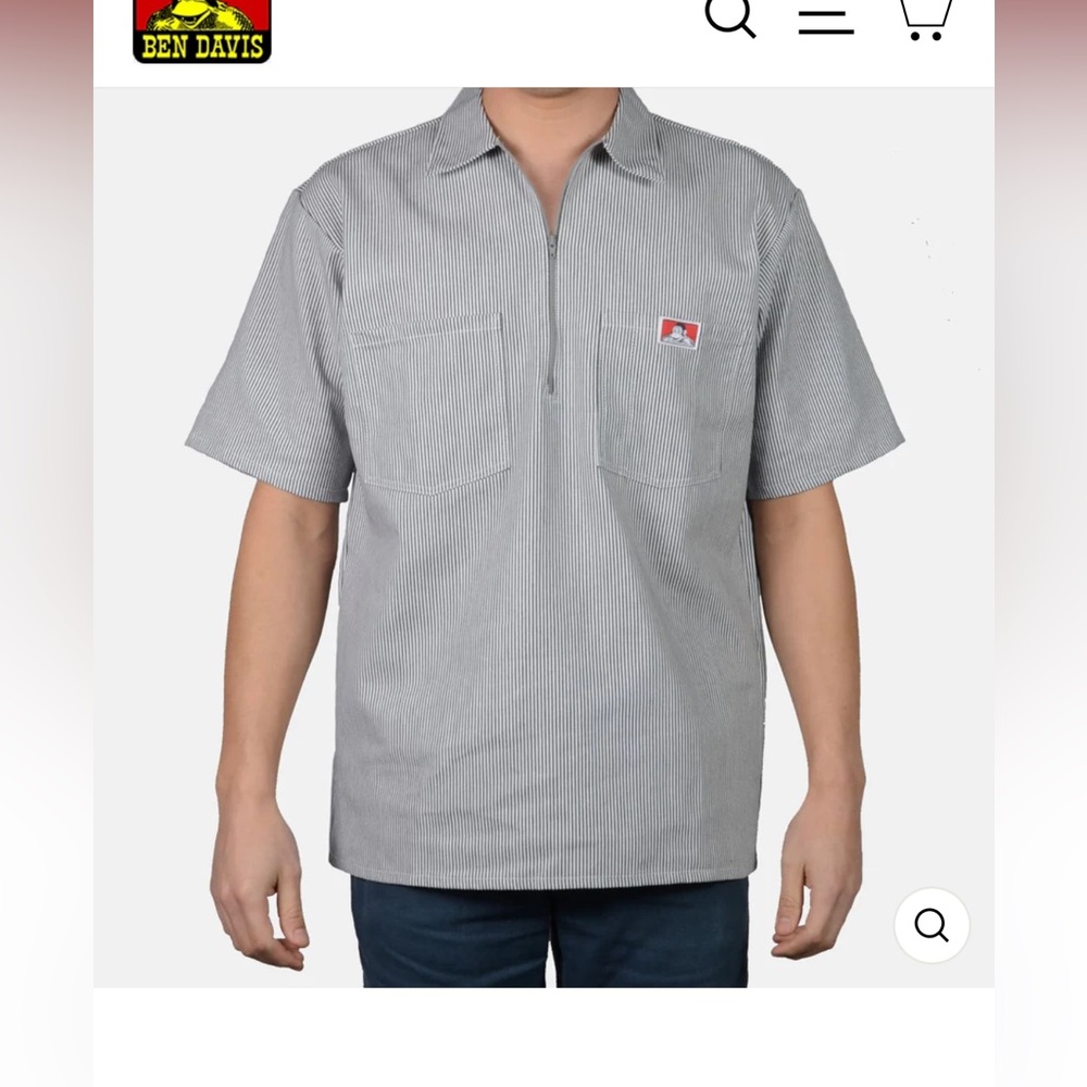Ben Davis zip up shirt new